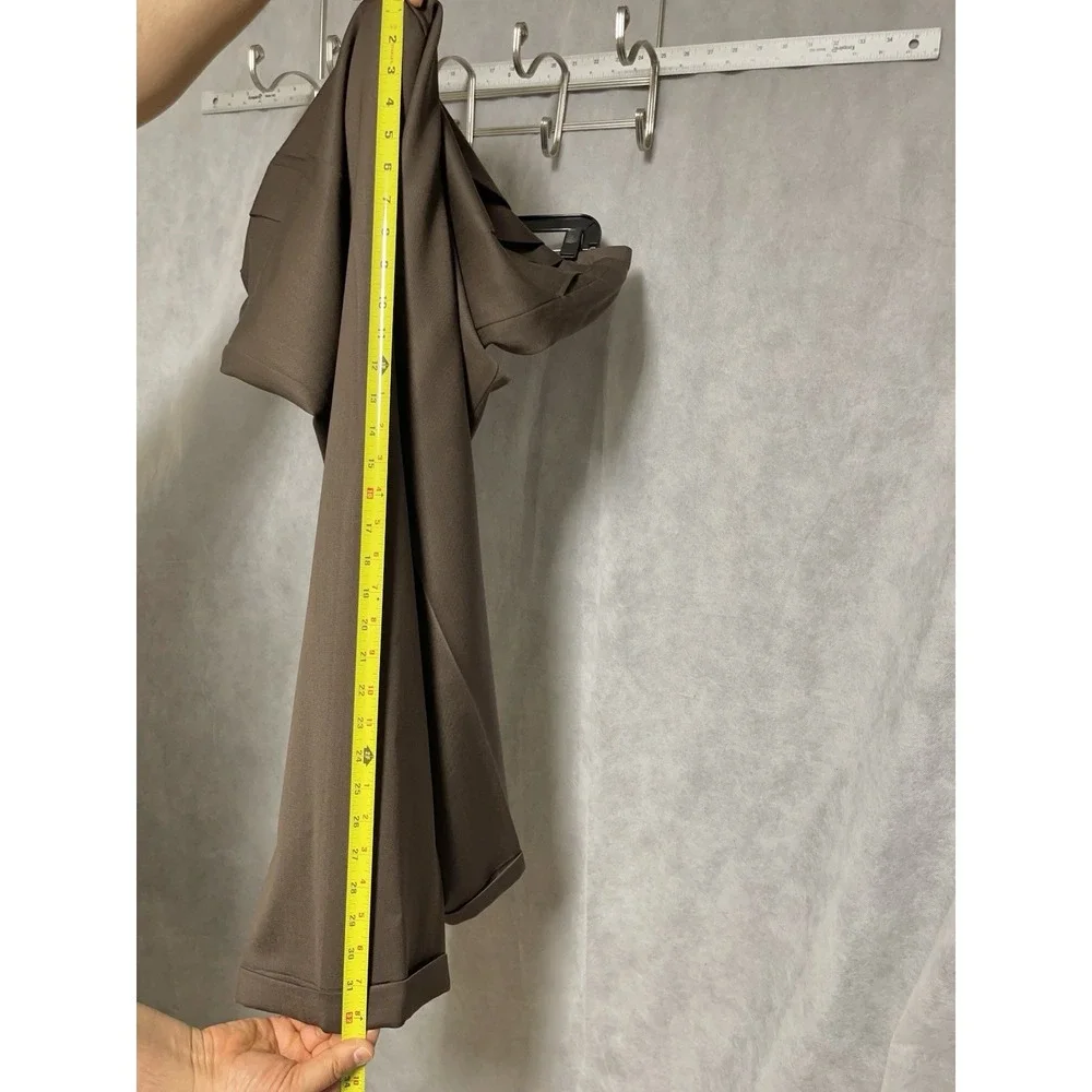 Paulo Solari Suit Men 42L Brown Athletic Fit Double Breasted Wool 34X32 P Luxury